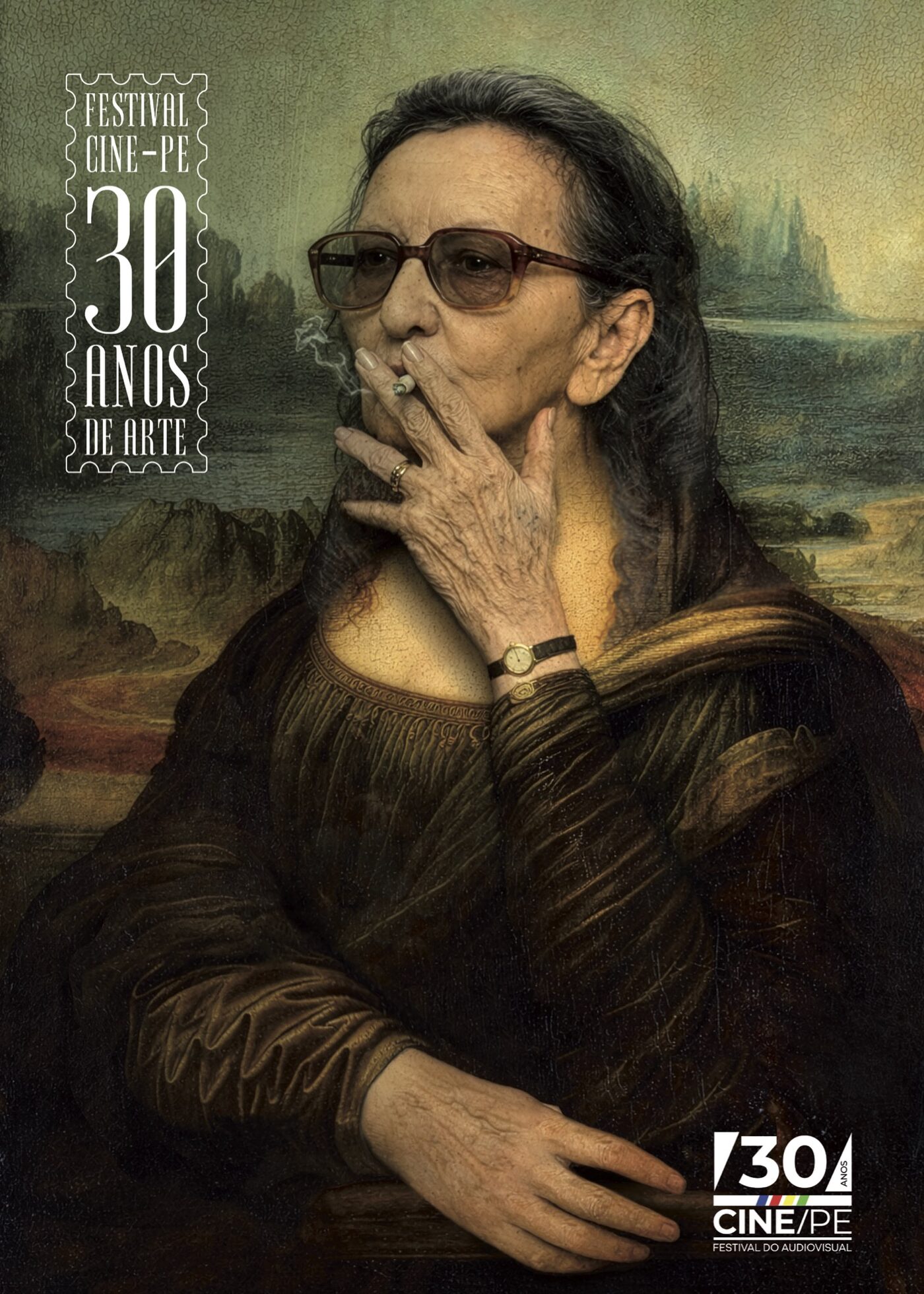 Cartaz "30 anos de Arte", por Berg Freire