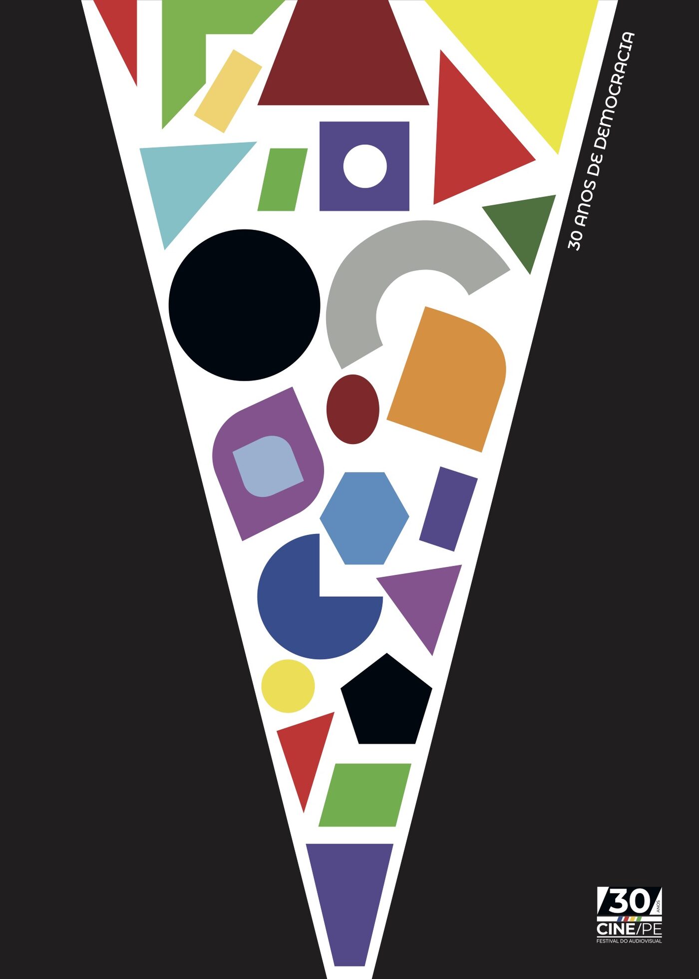 Cartaz "30 anos de Democracia", por Edison Martins
