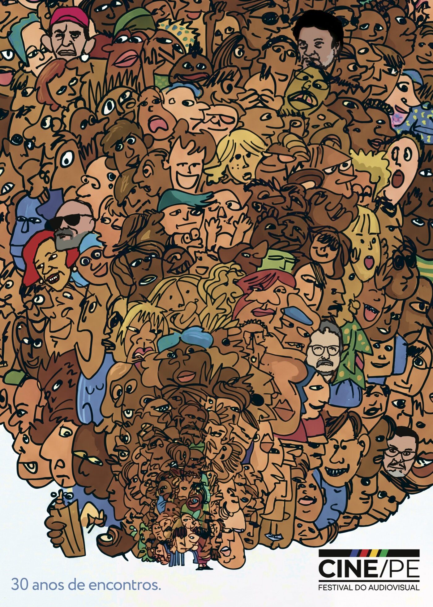 Cartaz "30 anos de Encontros", por Matheus Asfora