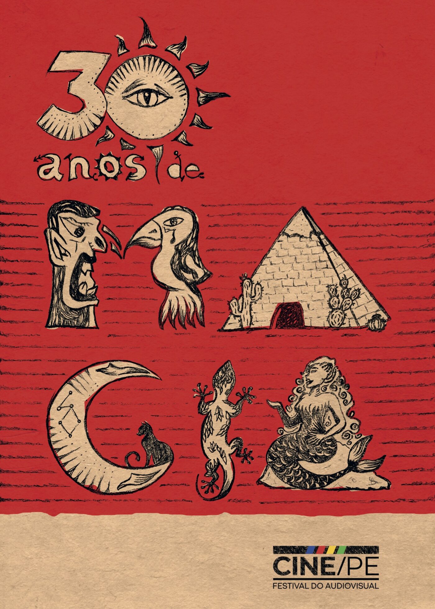 Cartaz "30 anos de Magia", por Mila Cavalcanti