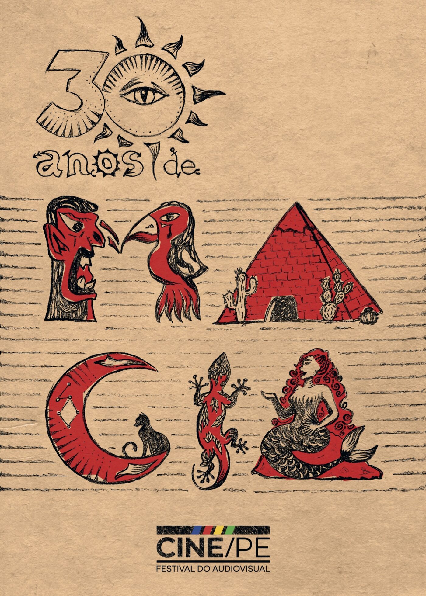 Cartaz "30 anos de Magia", por Mila Cavalcanti