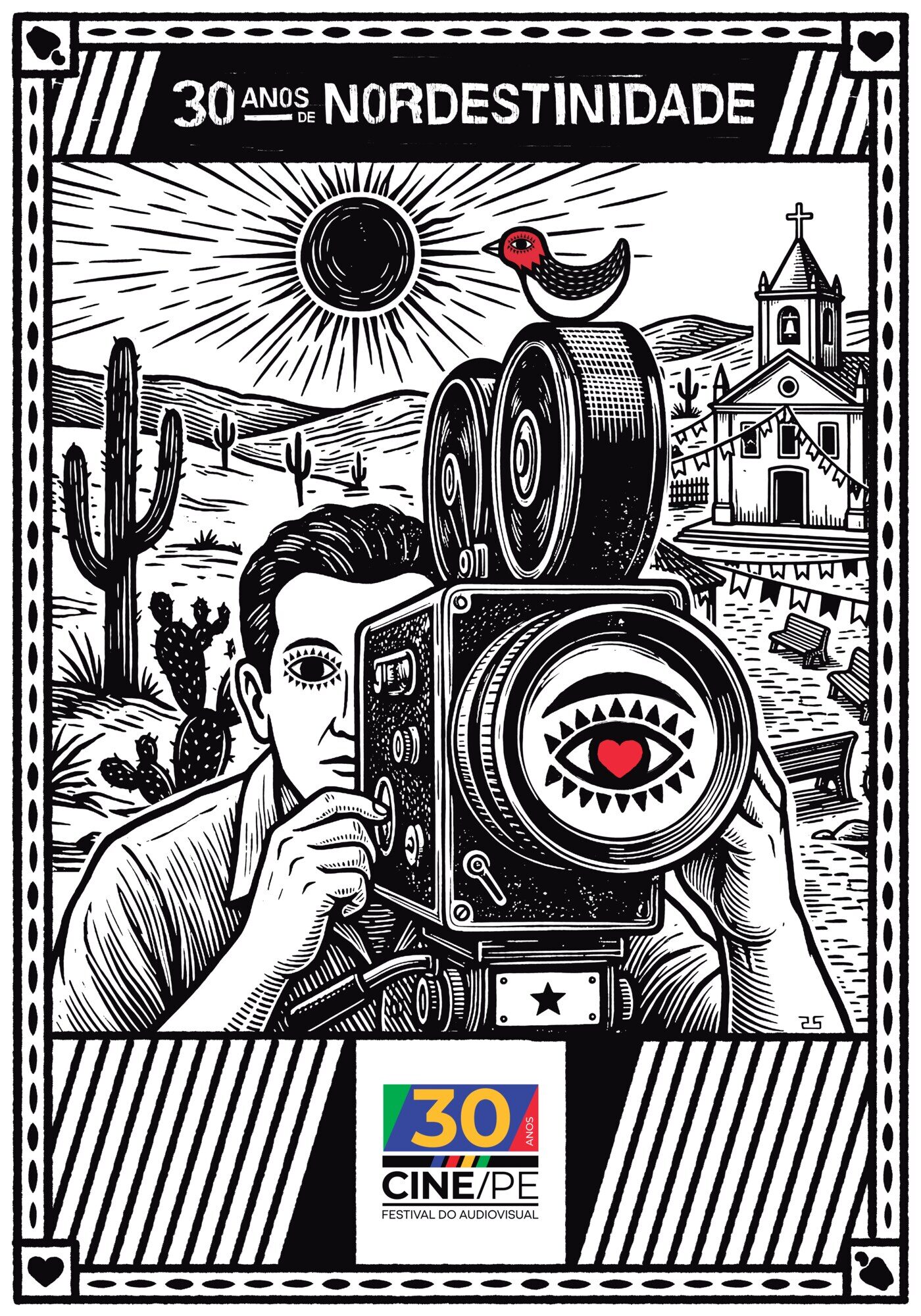Cartaz "30 anos de Nordestinidade", por Rafa Saraiva